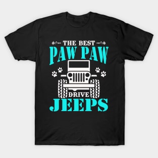 The Best Pawpaw Drive Jeeps Cute Dog Paws Jeep Lover Jeep Men/Women/Kid Jeeps T-Shirt